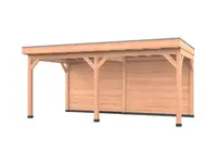 Douglas overkapping, 600 x 300, met achterwand, Westwood Comfort Green